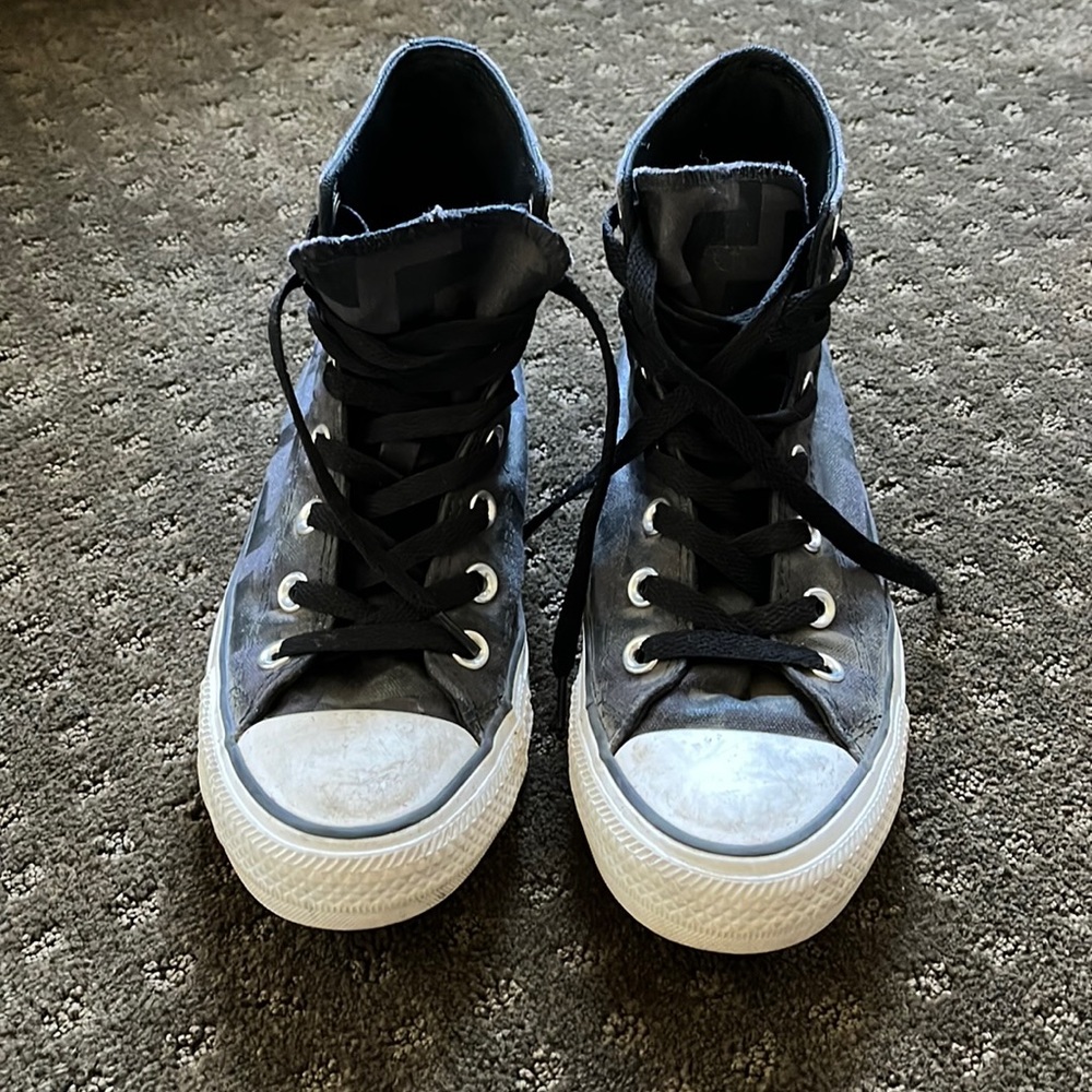 Converse black shadow zigzag print shoes
